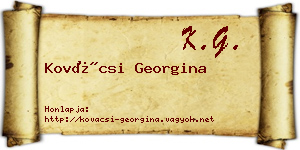 Kovácsi Georgina névjegykártya