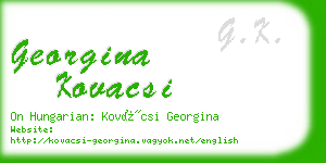georgina kovacsi business card